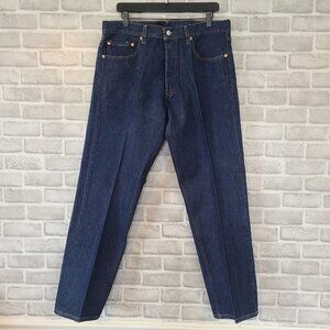 Levis 501XX 36x33 Dark Blue Jeans Button Fly Made In Guatemala EUC